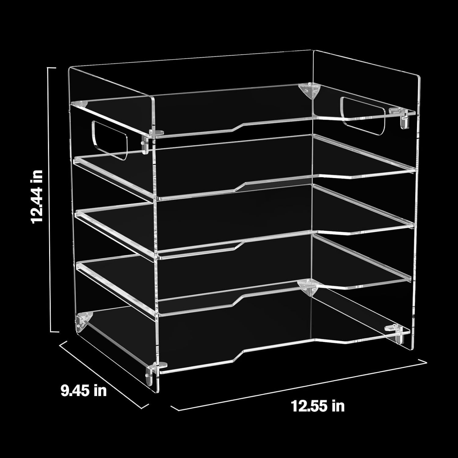 5 Layers Clear Desk File Organizer